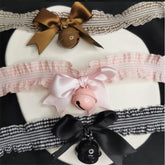 LIZAKOSHT - Kawaii Lolita Bowknot Bell Pendant Lace Choker Necklace Sexy Neck Collar Dress Girls Cosplay Party Jewelry D1254