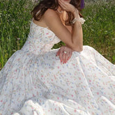 LIZAKOSHT - Dress Sling Floral Print V Neck Backless Long Dress Summer Beach Dress High Quality Women Sexy Summer Sleeveless Long Dress