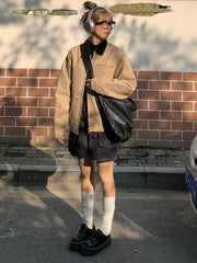 LIZAKOSHT - Korean Version of Versatile Slimming Collared Jacket, Workwear Jacket, 2024 Spring New Item, Small Casual Short Top for Women