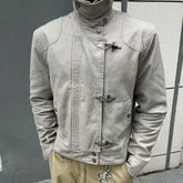 LIZAKOSHT - Vintage 90s Harajuku Aesthetic Streetwear Button Hooded Sweatshirts Grunge Stand Neck Jacket Y2k Casual Outfit Street Wear New