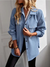 Lizakosht Autumn Corduroy Jackets Woman Long Sleeved Shirt Coat Ladies Button Fashion Versatile Top Loose Casual Blouse New Women Clothing