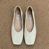 LIZAKOSHT - Spring New Brand Women Flat Shoes Fashion Round Toe Shallow Slip oN Ballerinas Shoes Soft Low Heel Boat Shoes New Woman Shoes