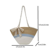 LIZAKOSHT - Stylish Oversized Tote Bag with Vibrant Patterns and Chic Tassel Detail Perfect for Summer Getaways and Shopping Spree