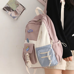 LIZAKOSHT - Women Backpack Waterproof Nylon School Backpack for Teenage Girls Ladies Rucksack Girl Book Bag Mochila Backpack School
