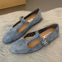 LIZAKOSHT - Autumn Women Flat Shoes Fashion Round Toe Slip On Ladies Elegant Mary Jane Shoes Soft Flat Heel Outdoor Dress Ballerine New Shoe