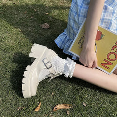 LIZAKOSHT - Shoes on Heels Platform Shoes Women's Shoes Japanese Style Mary Janes Vintage Girls High Heels Student Shoes Sandal Pumps