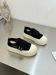 LIZAKOSHT - Round Toe Women's Shoes Platform Elegant Slip-on Casual Female Sneakers Clogs Summer Small Slip On New Leisure Lace Sexy Hook &
