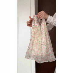 LIZAKOSHT - Sweet and Gentle Wind Pink Floral Skirt Women's Summer New Design High Waist and Thin Skirt