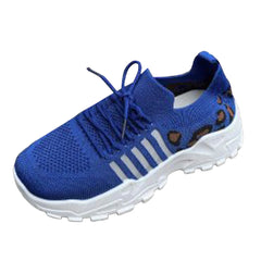LIZAKOSHT - Women Casual Shoes Breathable Walking Mesh Flat Shoes Platform Sneakers Women Vulcanized Shoes Leopard Female Footwear Summer