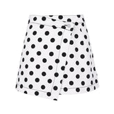 LIZAKOSHT - Women Y2K Polka Dot Denim Wrap Skirts Summer 2000s Vintage Mini Jeans Skirts Dress for Beach Vacation Streetwear