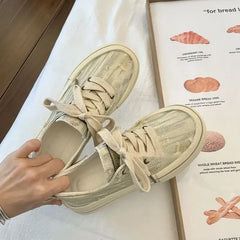 LIZAKOSHT - Canvas Shoes for Women Spring Autumn New Arrival Woman Footwear High Quality On Sale Stylish Walking Y2k Fashion Light A H
