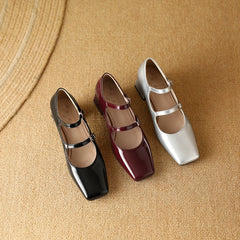 Lizakosht Silver Black Women's Heels Elegant Ankle Strap Shallow High Heels Pumps Mary Janes Shoe Luxury Sexy Party Wedding Shoes Big Size