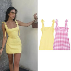 LIZAKOSHT - Dress Summer Women's 2025 New Chic Slim Tube Top Mini Elegant Travel Women's Dress Street Leisure Holiday Youth Dress