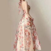 LIZAKOSHT  -  Long Dresses Womens Clothing French Elegant Party Dressess Female 2025 Summer New Fashion Versatile Beach Style Evening Dresses