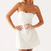 LIZAKOSHT - Formal Strapless Graduation Mini Dress Bodycon Party Tube Dress Elegant Backless Homecoming A-line Dresses for Women