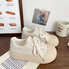 LIZAKOSHT - Platform Sneakers for Women Spring Autumn New Designer Casual Shoes Female Solid Color Board Shoe Fashion Zapatos De Mujer