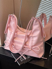 LIZAKOSHT - Trendy Designer Y2K Tote Shoulder Crossbody Bags for Women Handbag and Purses 2024 New Fashion Bow Ladies Messenger Bags