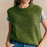 LIZAKOSHT - Y2K Fairy Women Cute Sweater Vest Basic Solid Color Warm Knit Tank Tops Sleeveless Pullover Knitwear for Spring Streetwear