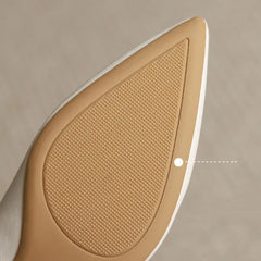 LIZAKOSHT - Women 3cm High Heels Versatile Comfortable Office Pointed Toe Shoes Lady Soft Leather Classic Shallow Outside Daily Pumps