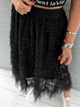 LIZAKOSHT - Elastic Waist Fashion Patchwork Maxi Skirts, Women Spring Summer Loungewear Simple Skirts, All Match Loose Sweet Ladies Skirts