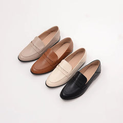 LIZAKOSHT - Spring Summer Korean Style Versatile Retro Flat Bottom Bean Bean Shoes Women's Slip-On Loafers Single Shoes Fashionable