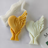 3D Heart With Wing Candle Silicone Mold Handhold Heart Handmade Gifts Plaster Resin Ornaments Mould Soap Candle Making Supplies