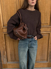 LIZAKOSHT - Fashion Loose O-neck Knitted Pullover For Women Casual Long Sleeve Solid Chic Sweater Autumn Winter Lady Daily Knitwear New