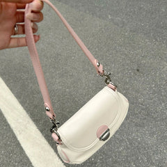 LIZAKOSHT - Fashion Sweet Women Simple Crossbody Bags Vintage Y2k Aesthetic Casual Shoulder Bag Soft Leather All Match Handbag Korean Trendy