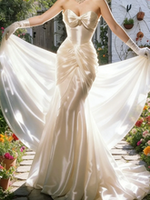 LIZAKOSHT - Elegant V-Neck Ruched Sleeveless Mermaid Formal Evening Dresses Birthday Party Prom Gowns Customized