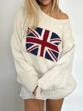 LIZAKOSHT - Street Loose Casual Sweater Y2K Chic Long Sleeve Vintage Flag Tops Casual Autumn Winter Elegance Harajuku Warm Pullover