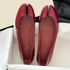 LIZAKOSHT  -  Spring Fashion Designer Clip Toe Patent Leather Women Pumps Elegant Sandals Flat Heels Comfortable Casual Mules Shoes