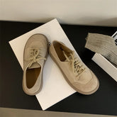 LIZAKOSHT - Cross Women's Shoes Shallow Mouth Round Toe Female Footwear Oxfords Casual Sneaker Loafers With Fur Comfortable New Dress Leathe