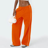 LIZAKOSHT - Women's Casual Joggers Sweatpants Spring Fall Drawstring High Waist Wide Leg Trousers Baggy Athletic Sweatpants
