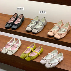 LIZAKOSHT - Spring New Candy Color Women Flat Shoes Fashion Round Toe Ladies Elegant Mary Jane Shoes Soft Ballerina Shoes New Woman