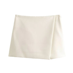 LIZAKOSHT  -  Spring Women's French Fashion High Waist Asymmetric Short Skirt Pants