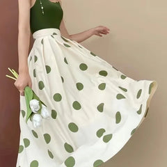 LIZAKOSHT - Female Skirts Cute Polka Dots Patchwork Women's Skirt Sales New in Harajuku Korean Style Clothing Vintage Y2k Streetwear