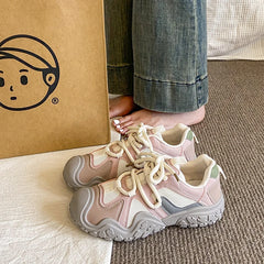 LIZAKOSHT - Womens Sneakers Summer Shoes Tennis Female Platform Roses Casual Trainers Mesh Thick Sole Leisure Women's Shoes Casual Shoe