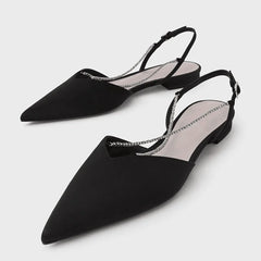 LIZAKOSHT - designer cross band flat sandals women pointed toe high quality leather mules shoes summer gladiator sandalias mujer