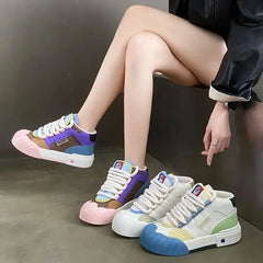 LIZAKOSHT - Mix Colours Platform Sports Shoes Woman Autumn Fashion Niche High-top Women Sport Sneaker Casual Versatile Shoes