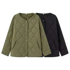 LIZAKOSHT - Fashion Casual Commuting Jacket Women Parkas Long Sleeve Padded Coat Woman Warm Winter Woman Coats Season Jacket for Women