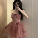 LIZAKOSHT - New Gentle and Sweet Style Exquisite and Fashionable Waist-hugging Slimming and Age-reducing Dress