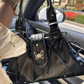 LIZAKOSHT - Women Y2k Fashion Chic Bow Handbags Casual Office Lady All Match Ins Shoulder Bags Korean Streetwear Vintage Trendy Underarm Bag