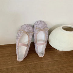 LIZAKOSHT - Summer Mesh Lace Women Flat Shoes Fashion Round Toe Ladies Elegant Street Style Ballerina Shoes Comfort Soft Single Shoes