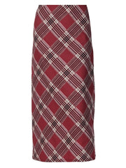 LIZAKOSHT - American Retro College Style Fashionable Diamond Patterned Half Skirt Autumn New Spicy Girl Versatile A-line Skirt Trend