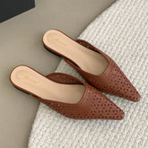 LIZAKOSHT  -  Summer New Flat Slippers for Women Hollow Comfort Soft Sole Slide Girl Non Slip Leisure Fashion Sandals Female Pantuflas Mujer