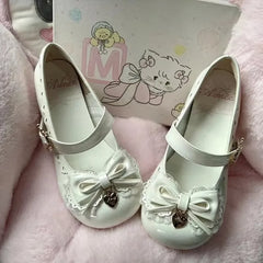 LIZAKOSHT - Japanese Kawaii Lolita Mary Janes Shoes Women Bow-knot Vintage Sweet Pumps Shoes Female Elegant Fashion Buckle Strap Shoes 2024