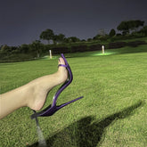 LIZAKOSHT - Nightclub Stiletto Heels Women Sandals Fashion Ankle Buckle Strap Shoes Summer Elegant Wedding Party Dress Sandalias Shoes