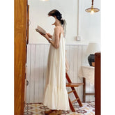 LIZAKOSHT - Women's Summer Long Nightdress Solid Sleeveless Ladies Nightgown Backless Slip Loose Sexy Sleepwear for Female Nighty 2024