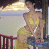 LIZAKOSHT - Beach Style Dress Set Women's Summer Sexy Camisole Top Slim Fit Long Skirt Two-piece Set Fashion Female Clothes