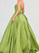 LIZAKOSHT - Classic Green Strapless Lace Up A-Line Formal Evening Dresses Birthday Party Prom Gowns Customized